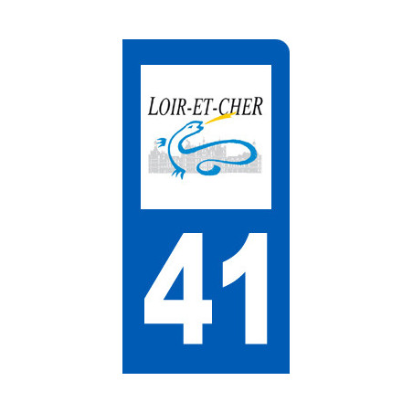 Autocollant (sticker): immatriculation 41 du Loir-et-Cher