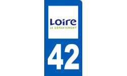 immatriculation 42 la Loire - Autocollant(sticker)