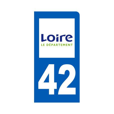 Autocollant (sticker): immatriculation 42 de la Loire