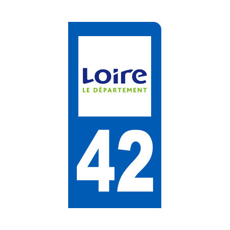 immatriculation 42 la Loire - Autocollant(sticker)