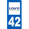 Autocollant (sticker): immatriculation 42 de la Loire