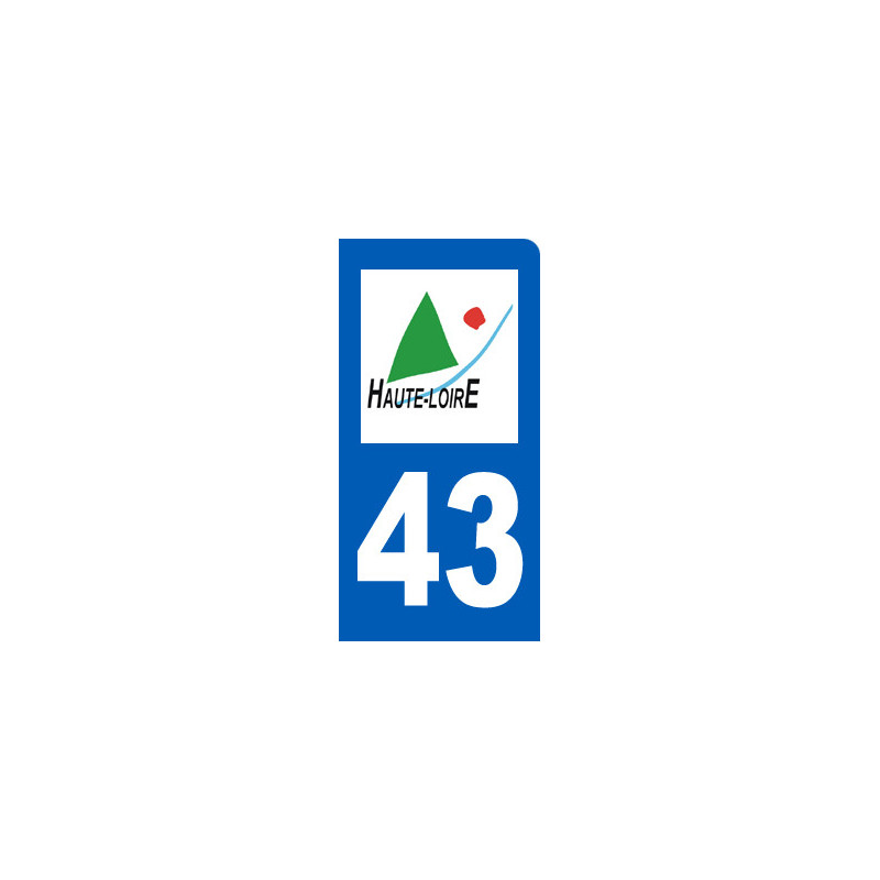 immatriculation 43 Haute-Loire - Sticker/autocollant