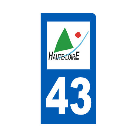 immatriculation 43 Haute-Loire - Autocollant(sticker)