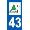 immatriculation 43 Haute-Loire - Autocollant(sticker)