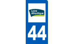 immatriculation 44 Loire-Atlantique - Autocollant(sticker)