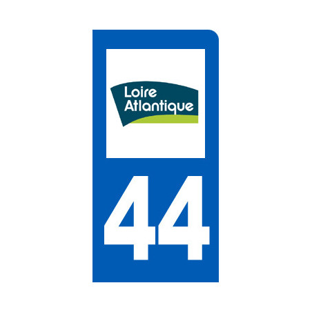 immatriculation 44 Loire-Atlantique - Autocollant(sticker)