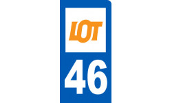 immatriculation motard 46 le Lot - Autocollant(sticker)