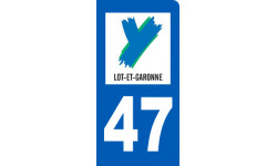 immatriculation motard 47 Lot et Garonne - Autocollant(sticker)