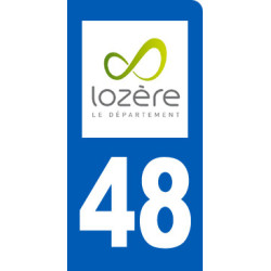 immatriculation motard 48 Lozère - Sticker/autocollant