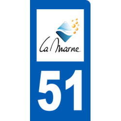 immatriculation motard 51 la Marne - Sticker/autocollant