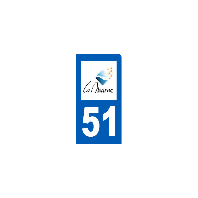 immatriculation motard 51 la Marne - Sticker/autocollant