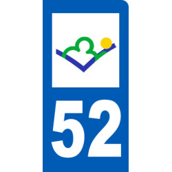 immatriculation motard 52 Haute Marne - Sticker/autocollant