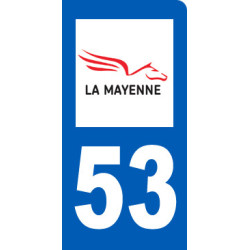 immatriculation motard 53 Mayenne - Sticker/autocollant