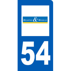 immatriculation motard 54 de la Meurthe et Moselle - Sticker/autocolla