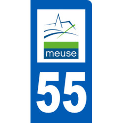 immatriculation motard 55 la Meuse - Sticker/autocollant