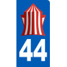immatriculation motard la Baule 44 (6x3cm) - Sticker/autocollant