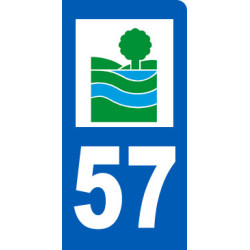 immatriculation motard 57 Moselle - Sticker/autocollant