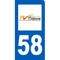 immatriculation motard 58 la Nièvre - Sticker/autocollant