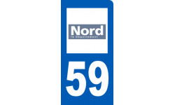 immatriculation motard 59 le Nord - Autocollant(sticker)