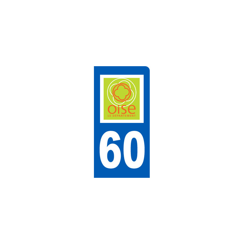 immatriculation motard 60 l'Oise - Sticker/autocollant