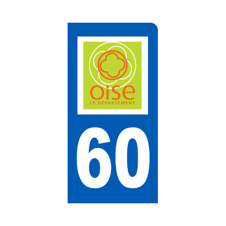 immatriculation motard 60 l'Oise - Autocollant(sticker)