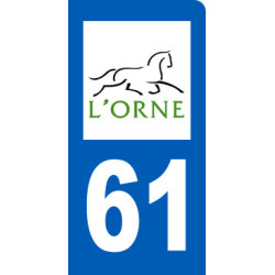 immatriculation motard 61 l'Orne - Sticker/autocollant