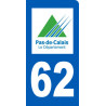 Autocollant (sticker): immatriculation motard 62 du Pas de Calais