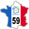 Autocollant (sticker): 59 France région Hauts-de-France