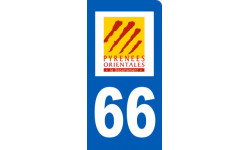 immatriculation motard 66 Pyrénées-Orientales - Autocollant(sticker)