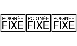 poignée fixe pour baies vitrées - 3 stickers de3,5x2,5cm - Autocollant(sticker)