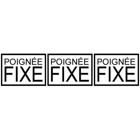 poignée fixe pour baies vitrées - 3 stickers de3,5x2,5cm - Sticker/a