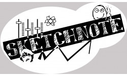 Autocollant (sticker): Sketchnote (15x8,5cm)