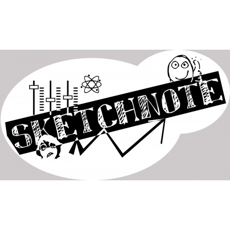 Autocollant (sticker): Sketchnote (15x8,5cm)