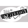 Autocollant (sticker): Sketchnote (15x8,5cm)