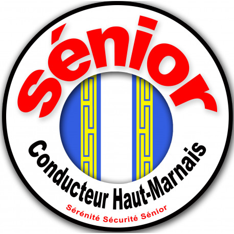 Autocollant (sticker):conducteur Sénior Blason Haut-Marnais
