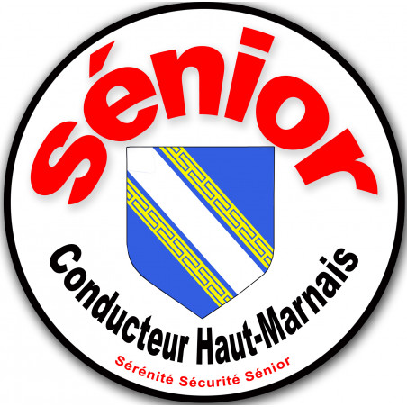 Autocollant (sticker): conducteur Sénior Blason  Haut-Marnais