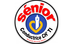 Conductrice Sénior CH'TI (15x15cm) - Autocollant(sticker)