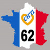 France ch'ti 62 (10x10cm) - Autocollant(sticker)