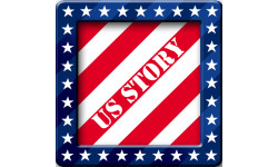 USA Story carré  - 20x20cm - Autocollant(sticker)