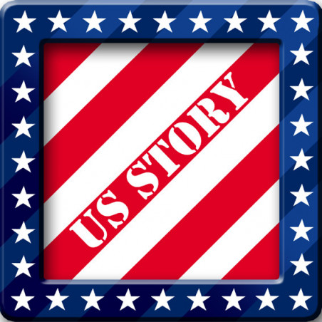 USA Story carré  - 20x20cm - Autocollant(sticker)