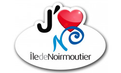 Autocollant (sticker):j'aime l'Ile de Noirmoutier