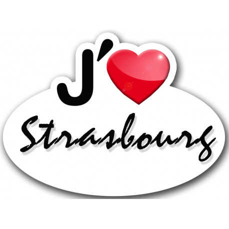 Autocollant (sticker):j'aime Strasbourg