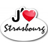 Autocollant (sticker):j'aime Strasbourg