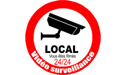 vidéo surveillance local - 10cm - Autocollant(sticker)