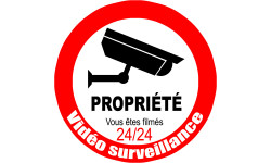 vidéo surveillance Propriété - 10cm - Autocollant(sticker)
