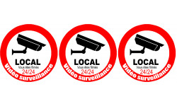 vidéo surveillance local - 3x5cm - Autocollant(sticker)