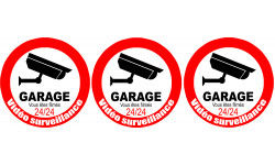 vidéo surveillance Garage - 3x5cm - Autocollant(sticker)