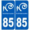 immatriculation 85 Noirmoutier - Autocollant(sticker)