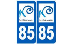 immatriculation 85 Ile de Noirmoutier - Autocollant(sticker)