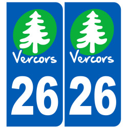 immatriculation Vercors 26 la Drôme - Sticker/autocollant